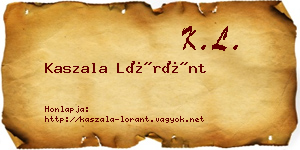 Kaszala Lóránt névjegykártya